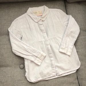 Zara girls cotton collar blouse
